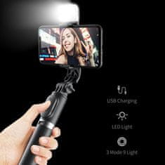 Stativ selfie tyče 6 v 1 - SelfieStick, černá mix