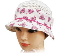 ROCKINO Dívčí letní klobouk vzor 3208 - bílý, velikost 52