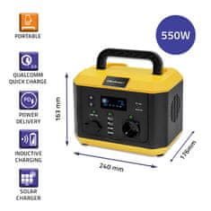 Mobile Power Station Monolith | 550W | 500Wh | USB | LCD | Pure Sinus