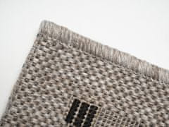 Devos Kusový koberec Floorlux 20329 Silver/Black – na ven i na doma 60x110