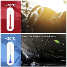 Zložitelný stínítko pro čelní sklo s ochranou proti UV záření, vnitřní zatmavení do auta - Carshade