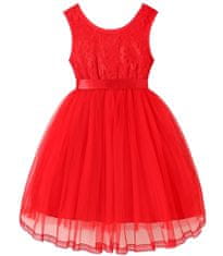 EXCELLENT Dívčí společenské šaty vel. 134 - Červené