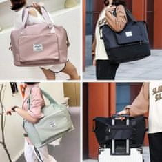 Cestovní taška, Skládací cestovní taška, Dámská cestovní taška, 42 x 38 x 22 cm | BAGPLUS Černá