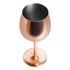 Nerezová sklenice na víno - populární styl "Moet", růžově zlatá