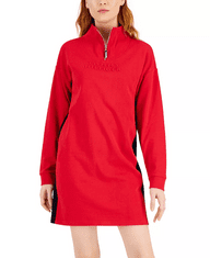 Tommy Hilfiger Dámské mikinové šaty Mock-Neck červené M