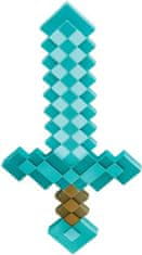 CurePink Plastová replika meče Minecraft: Diamantový meč (51 x 25 cm)