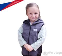 ROCKINO Softshellová dětská vesta Rockino vzor 8741 - šedá, velikost 110