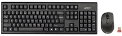 A4Tech 7100N - set klávesnice a myš bezdrátový, V-Track optická myš, CZ/US, USB