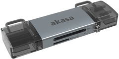 Akasa čtečka karet AK-CR-12, externí, 2-In-1 USB 3.2
