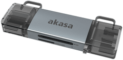 Akasa čtečka karet AK-CR-12, externí, 2-In-1 USB 3.2