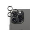 hliníkové ochranné sklo na čočky fotoaparátu pro iPhone 15 Pro / 15 Pro Max 81312151300010 - vesmírně černá