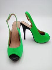 LEVNOSHOP Dámské lodičky na vysokém podpatku Intrépides Shoes, zelené Zelená 35