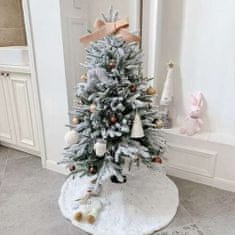 Ruhhy 22222 Deka pod vánoční stromeček 90 cm, bílostříbrná