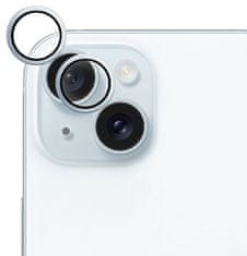 EPICO hliníkové ochranné sklo na čočky fotoaparátu pro iPhone 15 / 15 Plus 81112151600001 - modrá