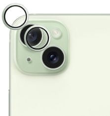 EPICO hliníkové ochranné sklo na čočky fotoaparátu pro iPhone 15 / 15 Plus 81112151500001 - zelená
