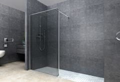 Arttec SIMPLE sprchová zástěna Walk-In šedá/transparentní 100 x 200 cm s vaničkou z litého mramoru 100 x 90 cm