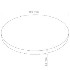 Vidaxl Stolní deska kulatá MDF 400 x 18 mm