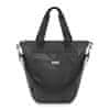 Dámská kabelka shopper černá,prostorná taška s popruhem přes rameno, každodenní městská taška,lehká a prostorná, jedna přihrádka a pět kapes, pojme formát A4, módní a stylová kabelka, 35x40x15 / ZG839