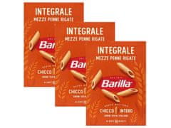Barilla BARILLA Integrale Mezze Penne Rigate - Celozrnné těstovinové trubičky, těstoviny penne 500g 3 baliki