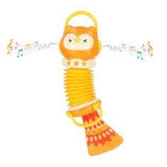 KIK Harmony akordeon pro děti sova oranžová