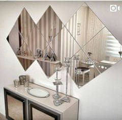 HOME & MARKER® Zrcadlové Samolepky na zeď, 3D Nástěnné zrcadlo, Nalepovací Zrcadlo (konečná velikost 50x100 cm) | WALLGEM 32ks + 32ks ZDARMA
