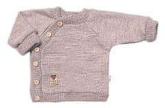 Dětský pletený svetřík s knoflíčky, zap. bokem, Hand Made, béžový