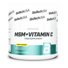 BioTech USA MSM + Vitamín C, 150 g Citrón