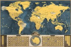 Giftio Stírací mapa světa EN - coffee edice XXL
