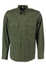 Orbis textil Orbis košile tmavě zelená 0745/57 dlouhý rukáv se zipem Varianta: 43/44