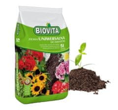 BioVita Univerzální zahradní zemina 5,5-6,5 pH pro květiny 5l