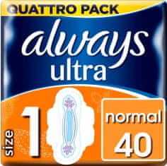 Always Ultra Normal Vel. 1 Hygienické vložky s křidélky 40 ks