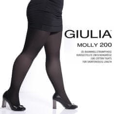 Giulia - nadměrné dámské bavlněné zkrácené punčocháče s klínem MOLLY 200 DEN, XL