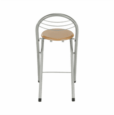 KONDELA Barová židle, buk/aluminium, BOXER