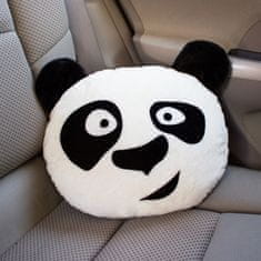 Sotra Opěrka hlavy do auta Panda (34x27x10) | polštář do auta | Bílá | 100% Polyamid