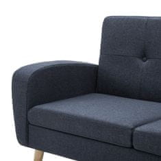 Greatstore Rohová sedačka textilní čalounění 186 x 136 x 79 cm tmavě šedá