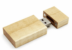 Dřevěný USB hranol, javor, 16 GB, USB 2.0