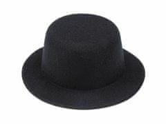 Kraftika 1ks černá mini klobouček / fascinátor k dozdobení 13,5cm