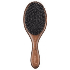 Sinelco Sibel Dřevěný oválný kartáč na vlasy s nylonovými a kančími štětinami Decopad, velikost L