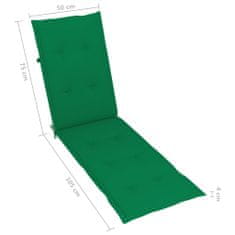 shumee Poduška na polohovací židli zelená (75+105) x 50 x 4 cm