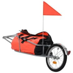 shumee Přívěsný vozík za kolo s taškou oranžovo-černý