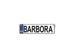 Nekupto Originální SPZ cedulka se jménem BARBORA