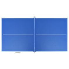 Greatstore Stůl na stolní tenis se síťkou 152 x 76 x 66 cm modrý