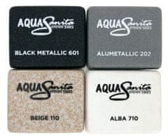 Aquasanita Rohový granitový dřez Papillon 945.10ER Barvy: černá, písková, šedá a bílá. - beige