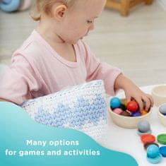 Ulanik Montessori dřevěná hračka "Balls on Plates"