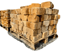 Pískovec LARA Přírodní štípaný kámen - zdící bloky 12x12 cm, délka 15-35 cm