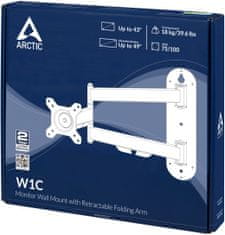 Arctic W1C nástenný držák pro LCD do 43", černá