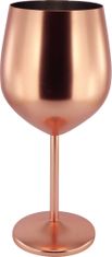 Nerezová sklenice na víno - populární styl "Moet", růžově zlatá