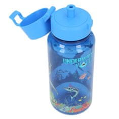 Plastová láhev Underwater World, Modrá, s mořskými živočichy, 400 ml
