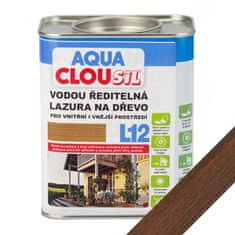 Clou Vodou ředitelná lazura L12 AQUA CLOUsil, č.12 hnědá, ekologicky nezávadná lazura na dřevo, vhodná pro interiér i exteriér, chrání dřevo po dlouhou dobu před vlhkostí i UV zářením., 2,5 l