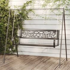 Petromila Zahradní houpací lavice 125 cm ocel a plast černá